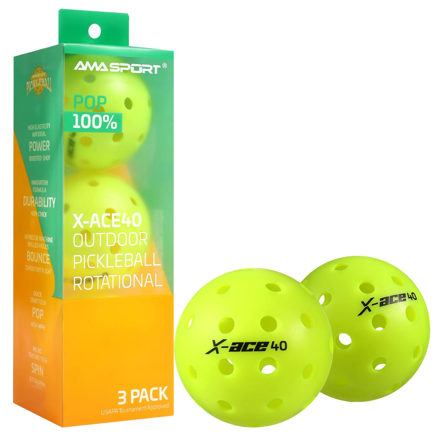 Pickleballs - 40 Hole AMA Sport