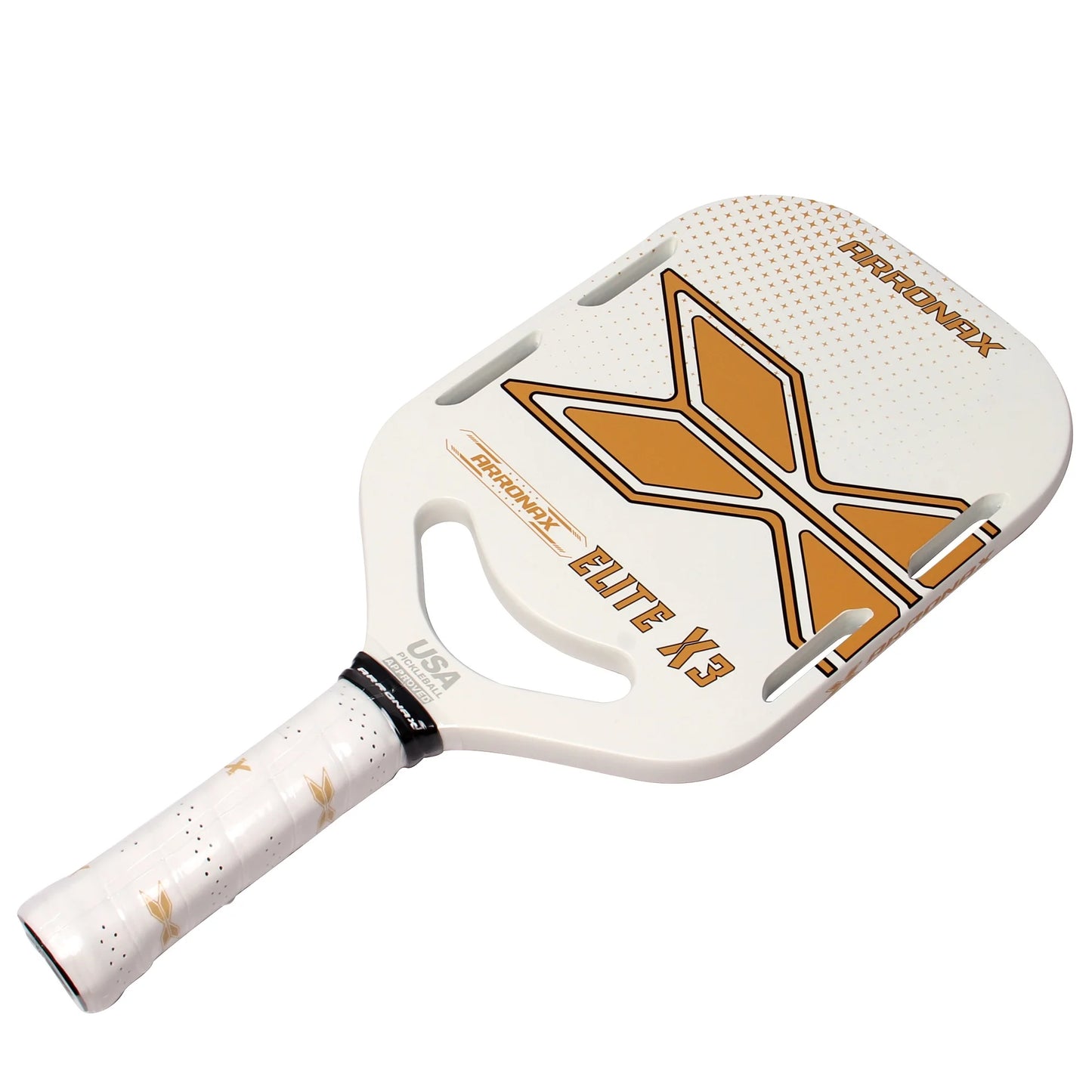 Arronax AR03 - White Pickleball Paddle Carbon Fiber