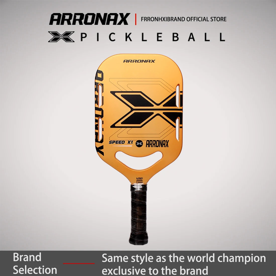 Arronax AR03 - Yellow Pickleball Paddle Carbon Fiber