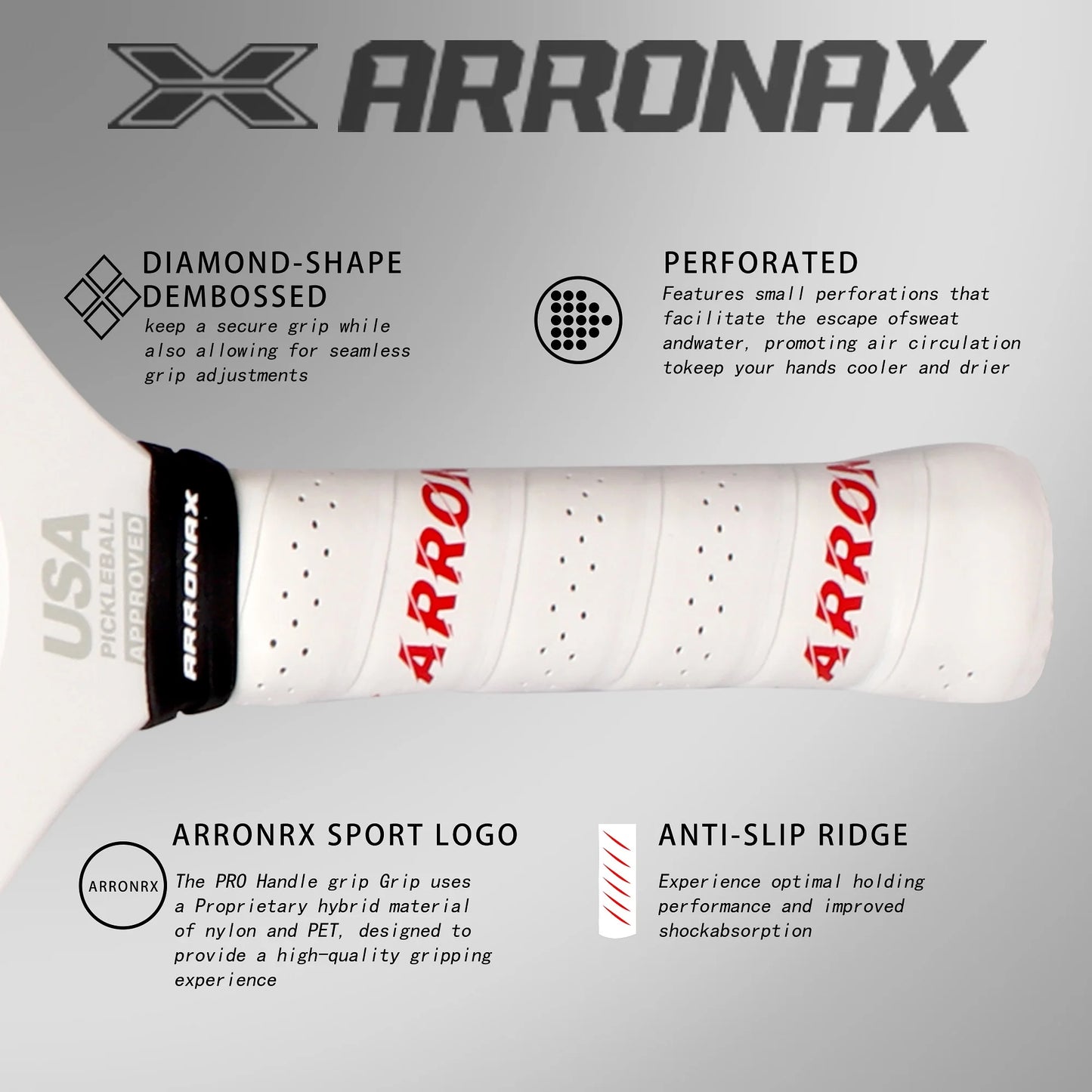 Arronax AR03 - Black Pickleball Paddle Carbon Fiber